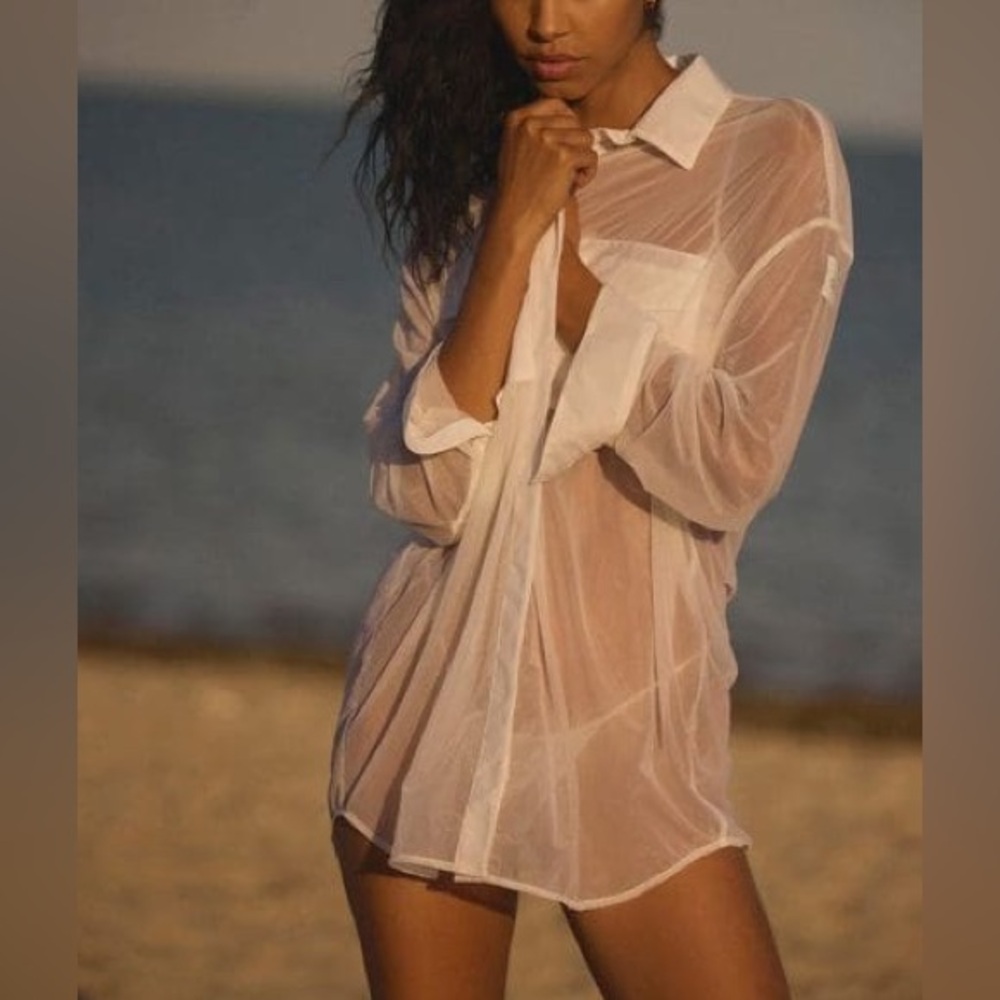 Sheer White Women's Top